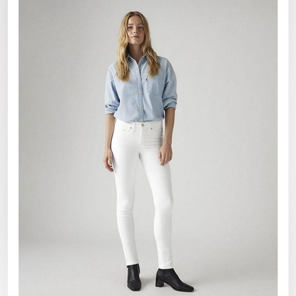 Levi’s Mid Rise Skinny Jeans in white, size 30 - Picture 4 of 10
